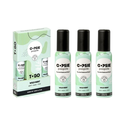 Toilet Spray I Wild Mint I To-Go Bundle  I 2oz by Oopsie Poopsie