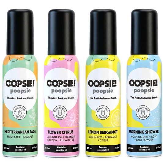 Toilet Spray I Fresh Assorted Bundle I 4-Pack Oopsie Poopsie