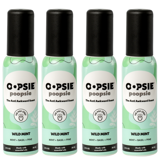 Toilet Spray I Wild Mint I Bundle-Package  I 2oz by Oopsie Poopsie I 810122380542
