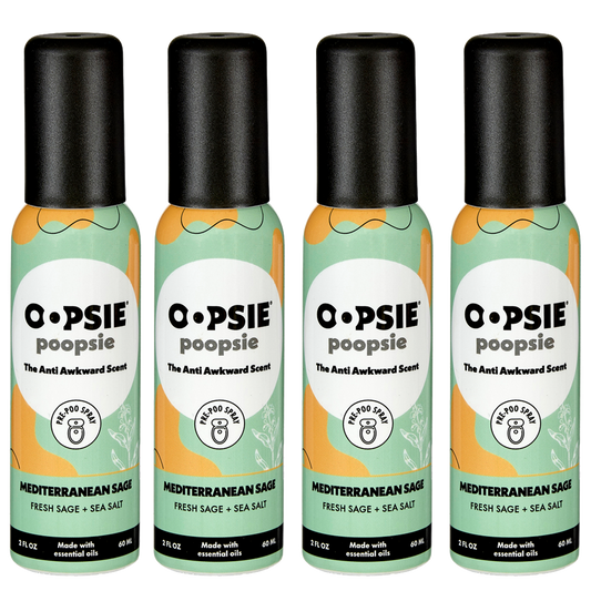 Toilet Spray I Mediterranean Sage I Bundle-Package  I 2oz by Oopsie Poopsie I 810122380535