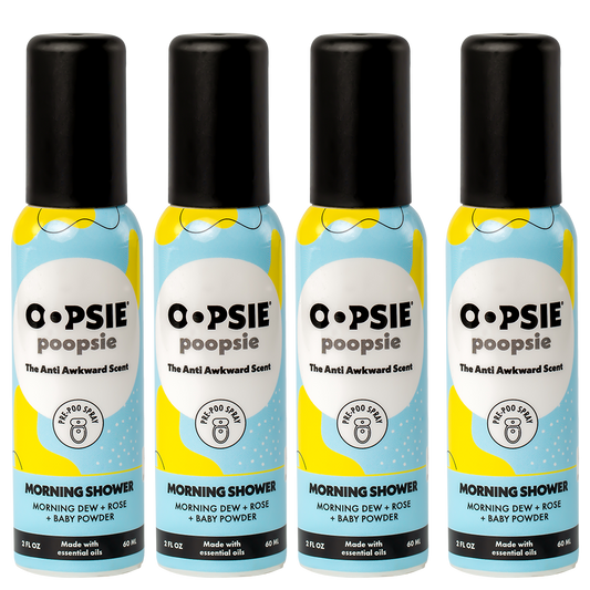 Toilet Spray I Morning Shower I Bundle-Package  I 2oz by Oopsie Poopsie I 810148032272