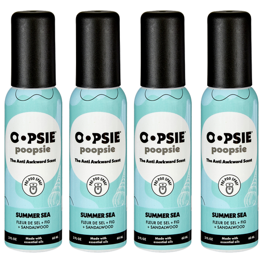 Toilet Spray I Summer Sea I Bundle-Package  I 2oz by Oopsie Poopsie I 810122380559