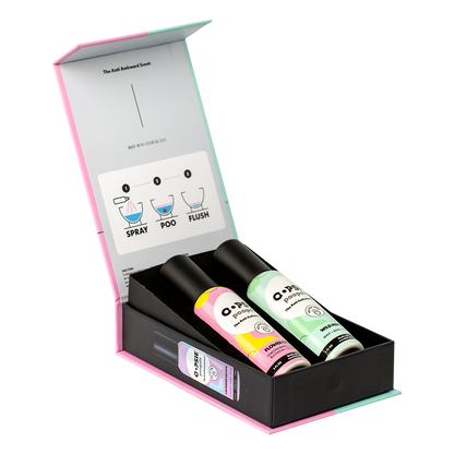 Toilet Spray I Flower Citrus and Wild Mint I Giftable 2 Pack Assorted Scents I 2oz by Oopsie Poopsie - Oopsie Poopsie