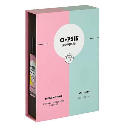 Toilet Spray I Flower Citrus and Wild Mint I Giftable 2 Pack Assorted Scents I 2oz by Oopsie Poopsie - Oopsie Poopsie
