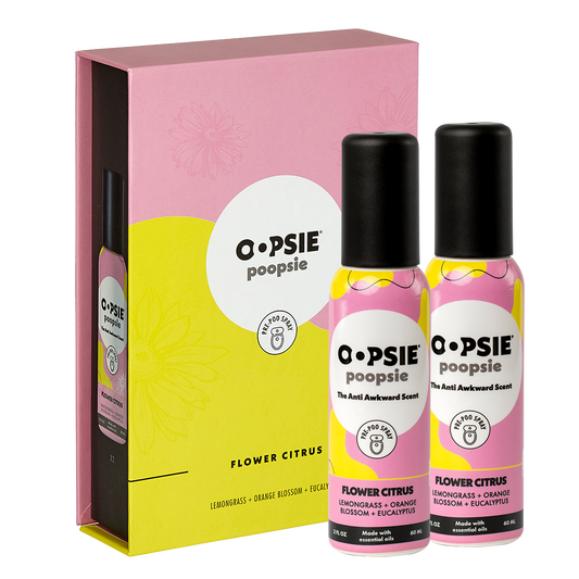 Toilet Spray I Flower Citrus I Giftable 2 Pack Single Scent I 2oz by Oopsie Poopsie - Oopsie Poopsie
