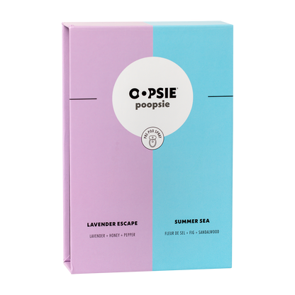 Toilet Spray I Lavender Escape and Summer Sea I Giftable 2 Pack Assorted Scents I 2oz by Oopsie Poopsie - Oopsie Poopsie