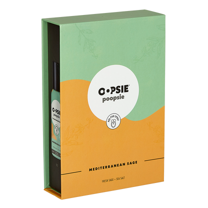 Toilet Spray I Mediterranean Sage I Giftable 2 Pack Single Scent I 2oz by Oopsie Poopsie - Oopsie Poopsie