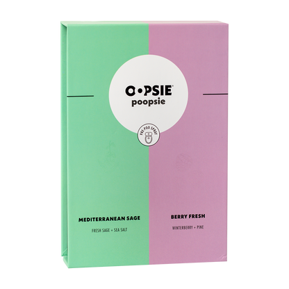 Toilet Spray I Mediterranean Sage and Berry Fresh I Giftable 2 Pack Assorted Scents I 2oz by Oopsie Poopsie - Oopsie Poopsie