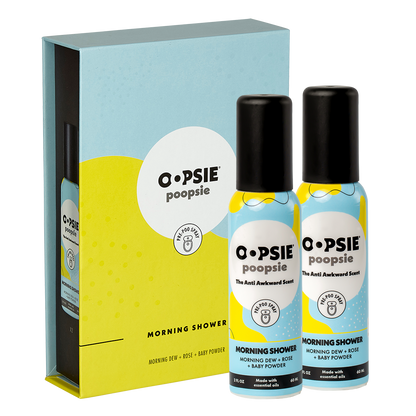 Toilet Spray I Morning Shower I Giftable 2 Pack Single Scent I 2oz by Oopsie Poopsie - Oopsie Poopsie