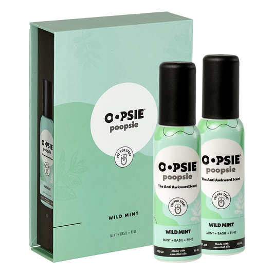 Toilet Spray I Wild Mint I Giftable 2 Pack Single Scent I 2oz by Oopsie Poopsie - Oopsie Poopsie